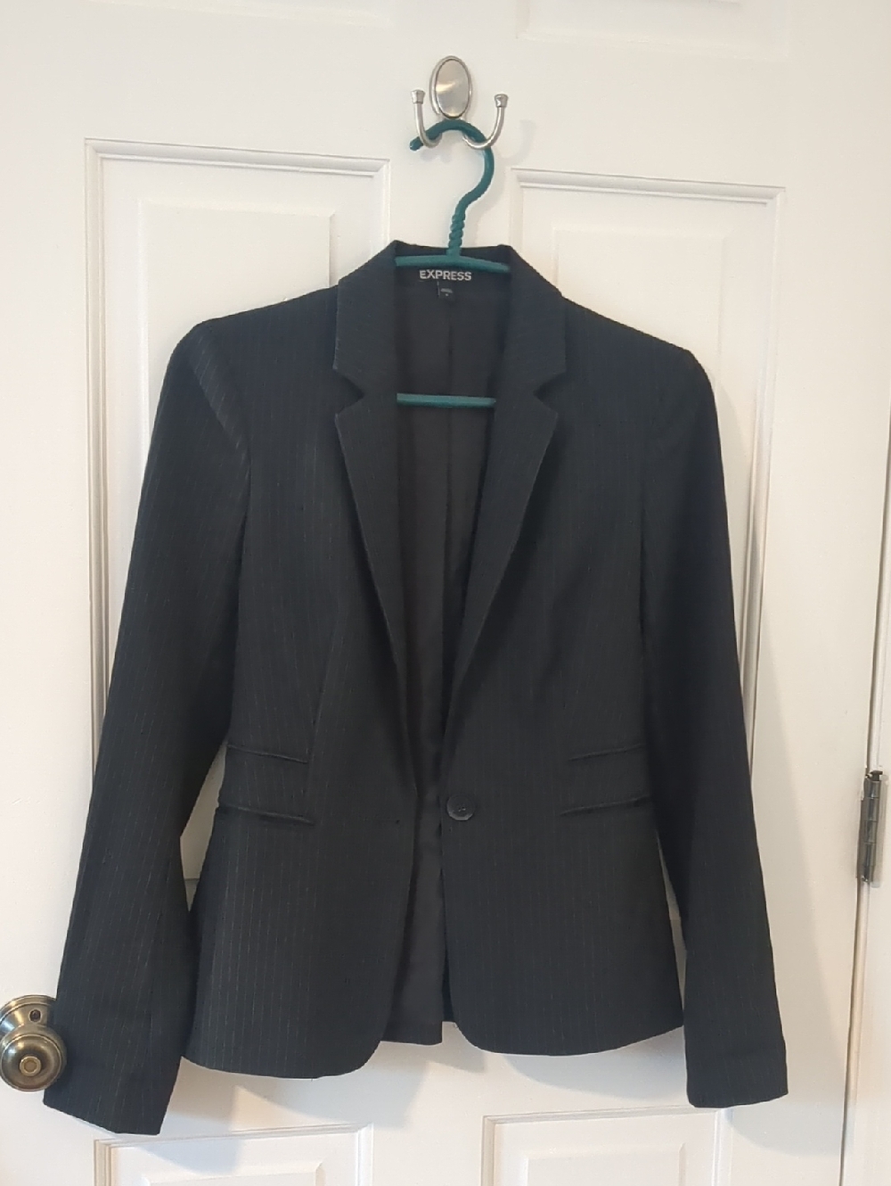 Express Black Pinstripe Blazer